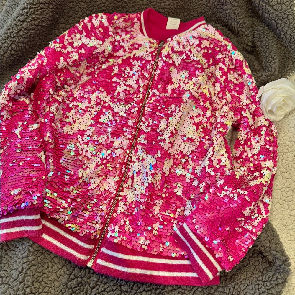 Sequin Pink Kids Jacket